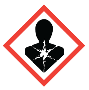 WHMIS symbol. May cause or is suspected of causing serious health effects. 